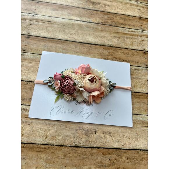 Eleina May & Co. Pink Floral Headband - Picture 2 of 3